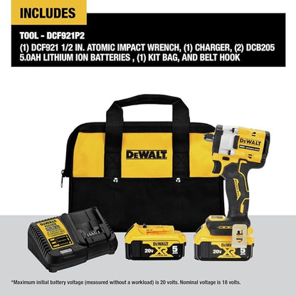 DEWALT | ATOMIC 20V MAX* 1/2 pulg. Llave de impacto