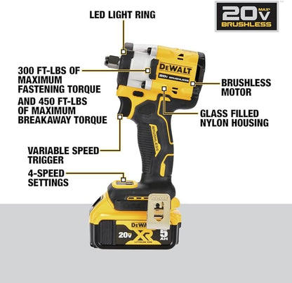 DEWALT | ATOMIC 20V MAX* 1/2 pulg. Llave de impacto