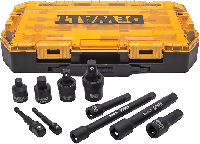 DEWALT | Impact Wrench Set 10 pieces, 3/8" \ 1/2"