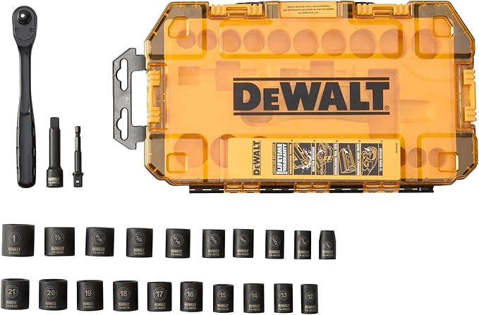 DeWalt | Rigid Case 23 Piece 3/8" Drive Impact Socket Set