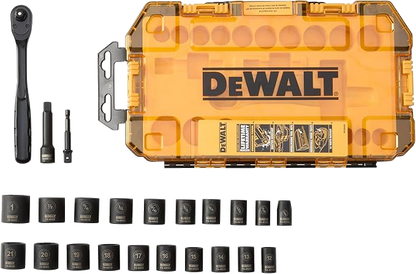 DeWalt | Rigid Case 23 Piece 3/8" Drive Impact Socket Set