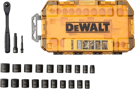 DeWalt | Rigid Case 23 Piece 3/8" Drive Impact Socket Set