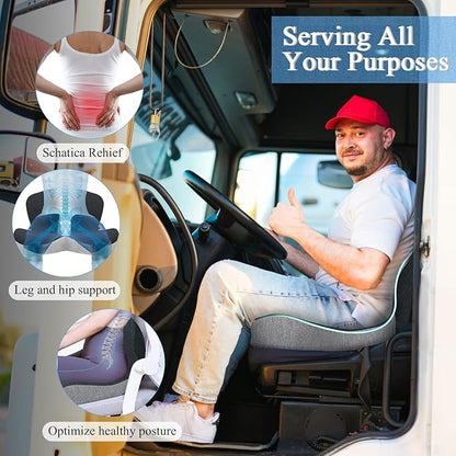 Seat Cushion | for Truck Driver, Memory Foam