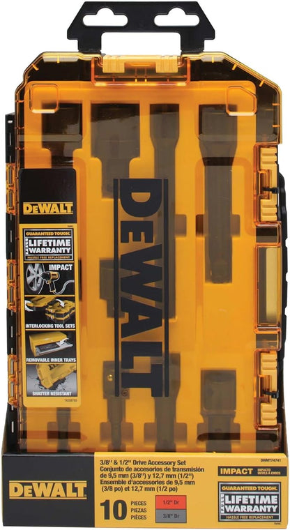 DEWALT | Impact Wrench Set 10 pieces, 3/8" \ 1/2"